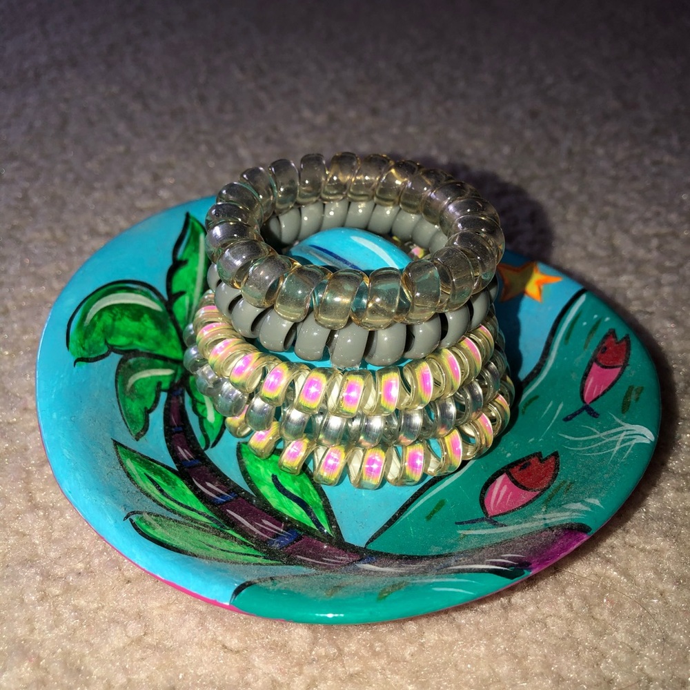 Cute hair elastics (PLUS sombrero jewelry holder)